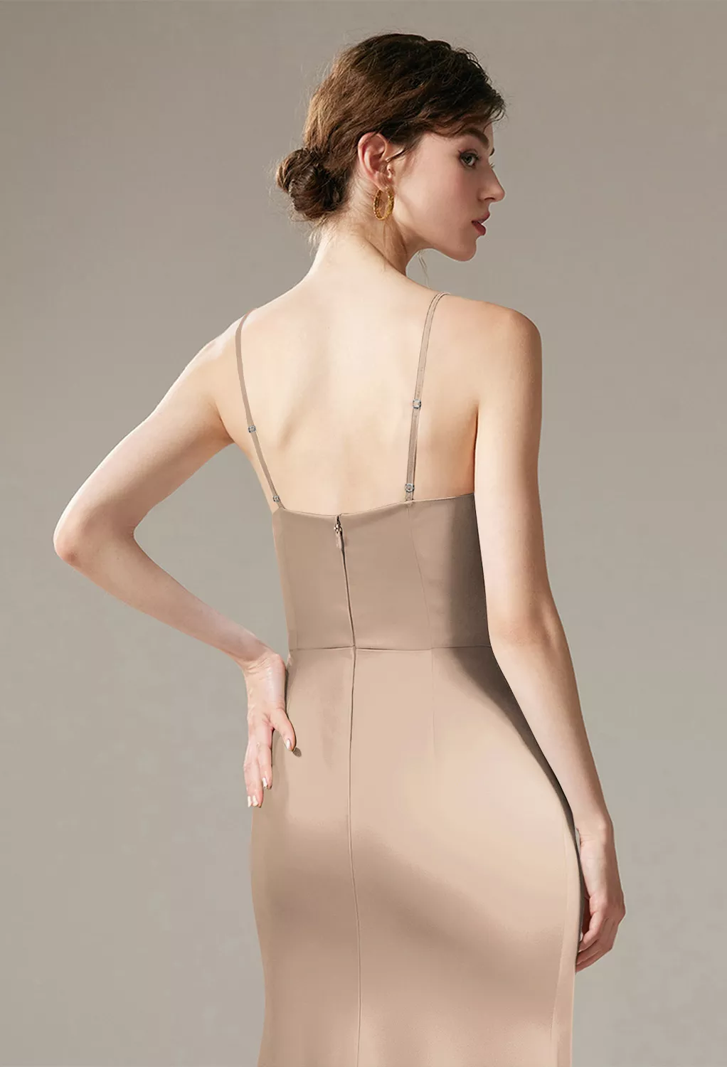 AW Nia Taupe  Wedding Guest Dresses